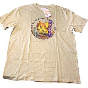 Levis XXL Tan Graphic Tee W/ Desert Scene Print - 100% Cotton